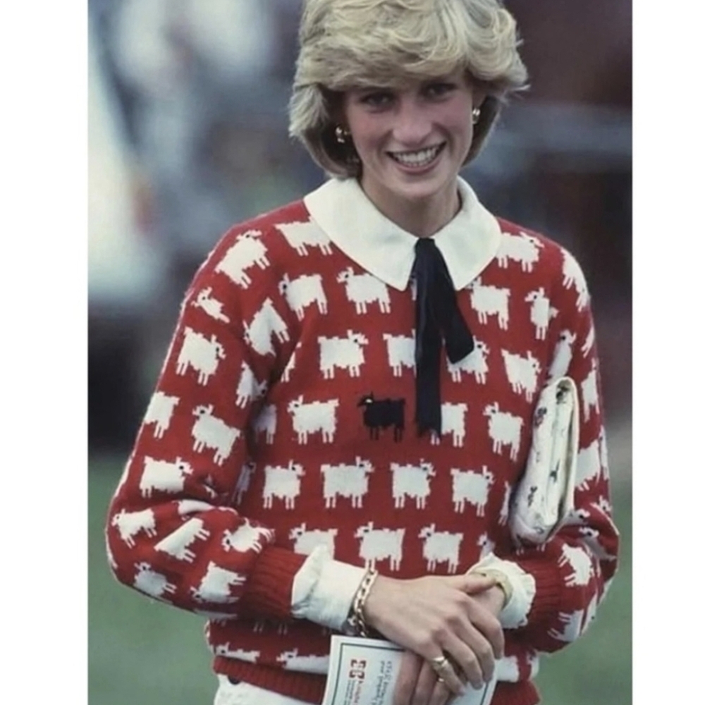 Warm&Wonderful & Rowing Blazers Diana Edition Wool Sheep Sweater Red XS NWOT - Picture 2 of 10